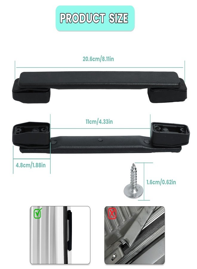 Gabrella 2 Pcs Luggage Suitcase Handle, 8inch/20cm Length Strap Grip Plastic Suitcase Pull Handles Grip Replacement for Home Box Case Black, Carry Strap Luggage Grip - Image 2